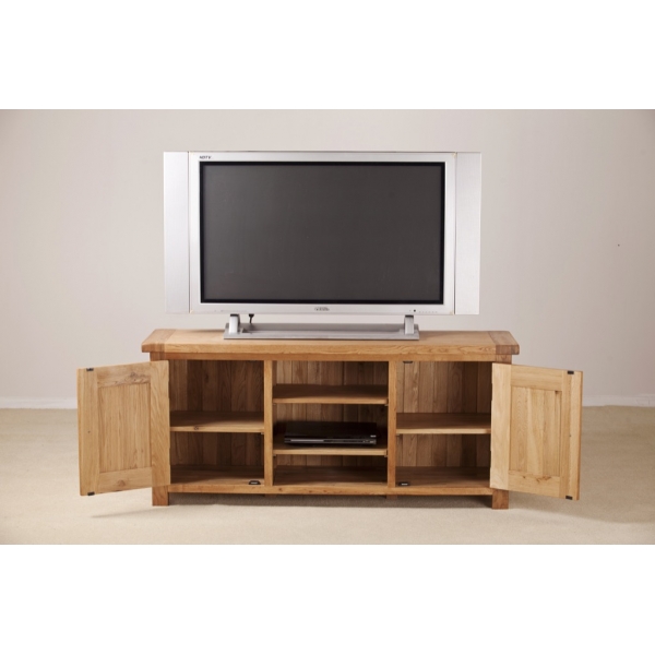 LARGE TV UNIT WITH WOODEN DOORS