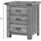 3 DRAWER BEDSIDE