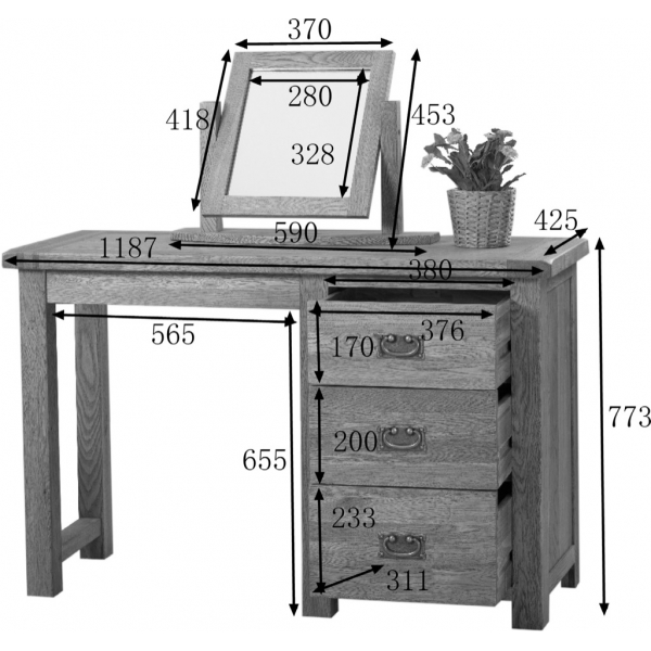 SINGLE DRESSING TABLE