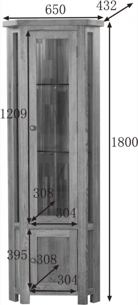 CORNER DISPLAY CABINET
