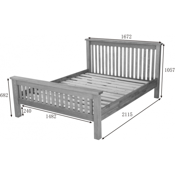 5' HIGH FOOT END BED