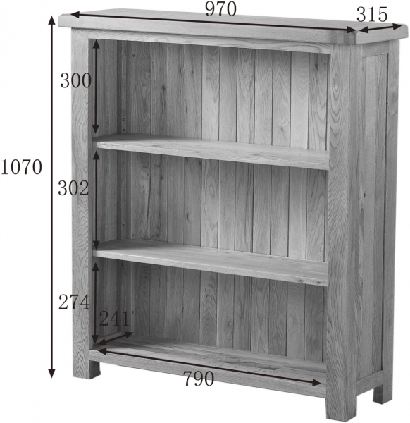 3' WIDE BOOKCASE