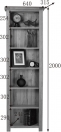 6' NARROW BOOKCASE