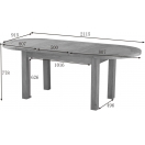 LARGE D-END EXTENDING TABLE