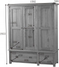 TRIPLE WARDROBE WITH DRAWERS