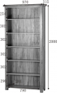 6' WIDE BOOKCASE