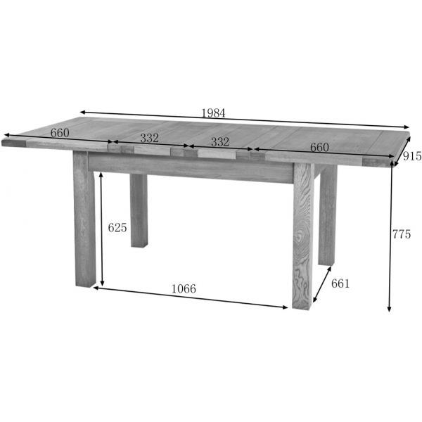 4'6" EXTENDING TABLE (2 LEAF)