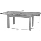 6'8" EXTENDING TABLE (2 LEAF)