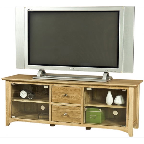 LARGE TV UNIT WITH GLASS DOORS