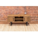 LARGE TV UNIT WITH WOODEN DOORS