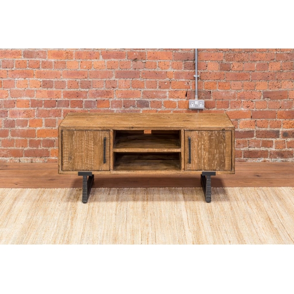 LARGE TV UNIT WITH WOODEN DOORS