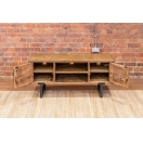 LARGE TV UNIT WITH WOODEN DOORS